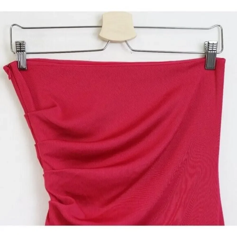NBD Strapless Ruched Mini Dress in Raspberry - Picture 6 of 6